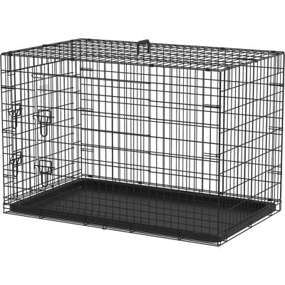 HEAT Caisse De Transport Pliable En Acier Pour Chien Avec 2 Portes Verrouillables, 106 X 71,5 X 76 Cm (l X L X H), Noire - Publicité HEAT Caisse De Transport Pliable En Acier Pour Chien Avec 2 Portes Verrouillables, 106 X 71,5 X 76 Cm (l X L X H), Noire - Publicité