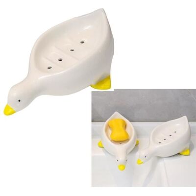 Cellfast Boite À Savon - Céramique - Canard - Design Autodrainant - Dimensions 20x8cm - Blanc - Publicité Cellfast Boite À Savon - Céramique - Canard - Design Autodrainant - Dimensions 20x8cm - Blanc - Publicité