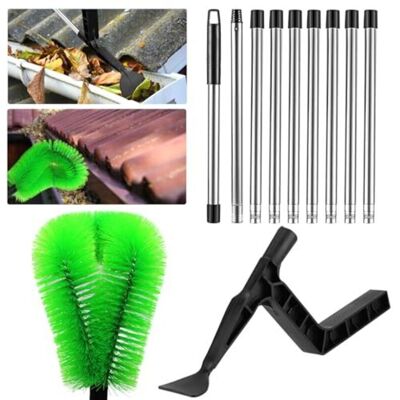 Scotch Nettoyeur De Gouttières 390 Cm, Brosse Et Pelle De Nettoyage 2 En 1, Brosse De Nettoyage De Gouttières Avec Manche Télescopique Pour Les Feuilles, Les Fenêtres, Les Descentes De Gouttière Et Les Toits - Publicité Scotch Nettoyeur De Gouttières 390 Cm, Brosse Et Pelle De Nettoyage 2 En 1, Brosse De Nettoyage De Gouttières Avec Manche Télescopique Pour Les Feuilles, Les Fenêtres, Les Descentes De Gouttière Et Les Toits - Publicité