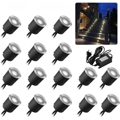 OEM Lot De 16 Spots Led Encastrables Au Sol - Étanchéité Ip67-0,6 W - Diamètre : 32 Mm - Pour L'Intérieur Et L'Extérieur - 4000 K - Blanc - 12 V - Publicité OEM Lot De 16 Spots Led Encastrables Au Sol - Étanchéité Ip67-0,6 W - Diamètre : 32 Mm - Pour L'Intérieur Et L'Extérieur - 4000 K - Blanc - 12 V - Publicité