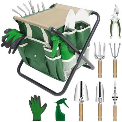 Generic Kit Complet D'Outils De Jardinage - 10 Pièces, Acier Inoxydable Robuste, Tabouret Pliant Solide, Sac À Outils Détachable,facile À Tenir,magasin Unique - Publicité Generic Kit Complet D'Outils De Jardinage - 10 Pièces, Acier Inoxydable Robuste, Tabouret Pliant Solide, Sac À Outils Détachable,facile À Tenir,magasin Unique - Publicité