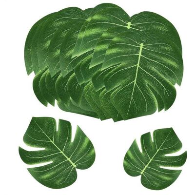Scotch Lot De 24 Feuilles Artificielles Tropicales Décoration Plante Monstera Palmier Thème Jungle - Publicité Scotch Lot De 24 Feuilles Artificielles Tropicales Décoration Plante Monstera Palmier Thème Jungle - Publicité