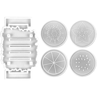 FLAMMKRAFT Moule En Silicone Pour Sous-verres Diy, Compatible Avec Les Moules Pour Résine Époxy, Sets De Table, Plateaux Et Étagères, Et Résine Uv. Publicité FLAMMKRAFT Moule En Silicone Pour Sous-verres Diy, Compatible Avec Les Moules Pour Résine Époxy, Sets De Table, Plateaux Et Étagères, Et Résine Uv. Publicité