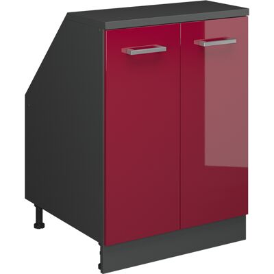 Meuble Sous Pente R-line, Rouge Brillant, 60cm 2 Portes, 60 Cm De Profondeur, Vicco - Publicité Meuble Sous Pente R-line, Rouge Brillant, 60cm 2 Portes, 60 Cm De Profondeur, Vicco - Publicité
