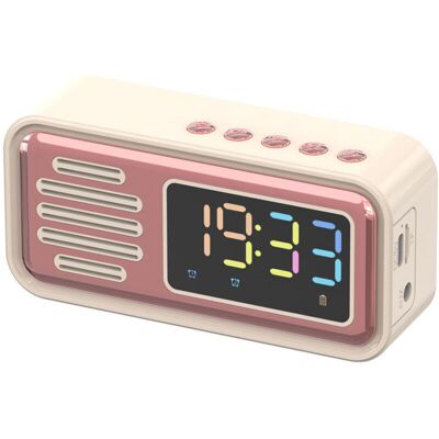 Melissa Haut-parleur Bluetooth Portable Et Innovant - Tableau De Bord Rétro Avec Réveil Et Écran Led Coloré - Beige - Publicité Melissa Haut-parleur Bluetooth Portable Et Innovant - Tableau De Bord Rétro Avec Réveil Et Écran Led Coloré - Beige - Publicité