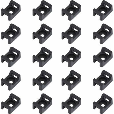 MOXIE 150pcs Attache De Câble Noir Supports 23mmx16mm De Type Selle Support De Base De Câble - Publicité MOXIE 150pcs Attache De Câble Noir Supports 23mmx16mm De Type Selle Support De Base De Câble - Publicité
