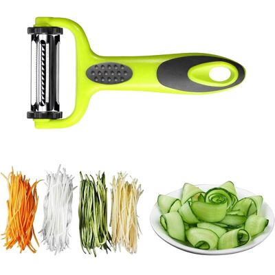 GRASSLIN 1 Éplucheur 3 En 1, Acier Inoxydable, Poignée Ergonomique, Pour Légumes Et Fruits - Publicité GRASSLIN 1 Éplucheur 3 En 1, Acier Inoxydable, Poignée Ergonomique, Pour Légumes Et Fruits - Publicité