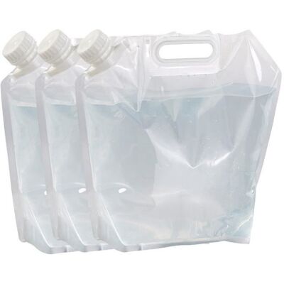 Cellfast Bidon À Eau Pliable - Semptec - Pack De 3 - 5 L - Transparent - Sans Bpa - Publicité Cellfast Bidon À Eau Pliable - Semptec - Pack De 3 - 5 L - Transparent - Sans Bpa - Publicité