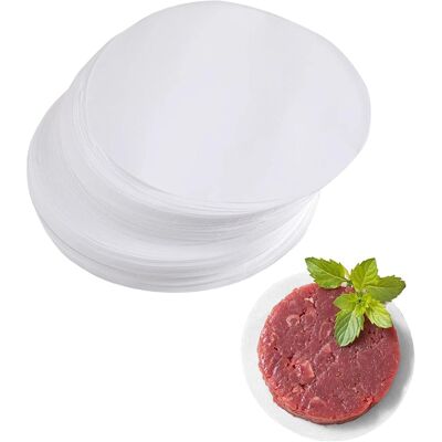 GRASSLIN 1000 Papier Sulfurisé, Rond 10cm, Blanc, Pour Burger, Steak Haché, Cuisine - Publicité GRASSLIN 1000 Papier Sulfurisé, Rond 10cm, Blanc, Pour Burger, Steak Haché, Cuisine - Publicité