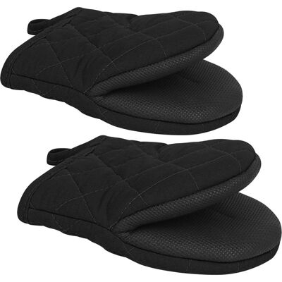 Vision 1 Paire De Gants De Cuisine Courts – Résistants À La Chaleur Jusqu'à 500 °f, Surfaces Antidérapantes Et Boucle De Suspension Pour Barbecue, Pâtisserie, Cuisine Et Grillades (noir) - Publicité Vision 1 Paire De Gants De Cuisine Courts – Résistants À La Chaleur Jusqu'à 500 °f, Surfaces Antidérapantes Et Boucle De Suspension Pour Barbecue, Pâtisserie, Cuisine Et Grillades (noir) - Publicité