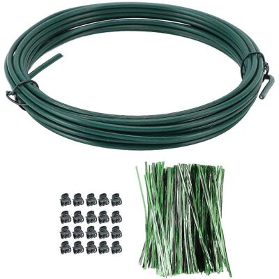 FLAMMKRAFT 1 Rouleau De Fil De Fer De 3 Mm Pour Plantes, 800 Attaches Torsadées Pour Plantes, 20 Clips, Tuteurs Flexibles Et Sécables. Publicité FLAMMKRAFT 1 Rouleau De Fil De Fer De 3 Mm Pour Plantes, 800 Attaches Torsadées Pour Plantes, 20 Clips, Tuteurs Flexibles Et Sécables. Publicité