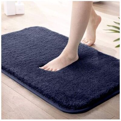 ABYSSE Tapis De Bain Antidérapant Extra Épais, Microfibre Absorbante, Lavable (bleu Marine, 50 X 80 Cm) - Publicité ABYSSE Tapis De Bain Antidérapant Extra Épais, Microfibre Absorbante, Lavable (bleu Marine, 50 X 80 Cm) - Publicité