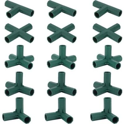 SCORPIO Lot De 15 Connecteurs De Cadre De Jardin 16 Mm – Supports Stables En Plastique Haute Qualité – Pour Serres Et Structures De Fleurs - Publicité SCORPIO Lot De 15 Connecteurs De Cadre De Jardin 16 Mm – Supports Stables En Plastique Haute Qualité – Pour Serres Et Structures De Fleurs - Publicité