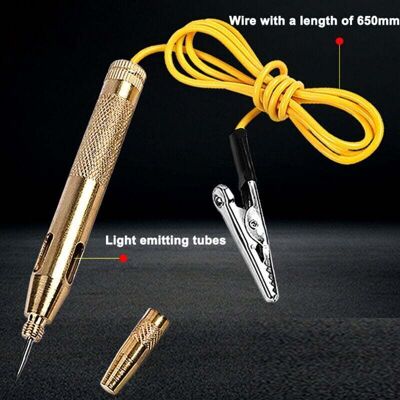ACKERMAN Stylo Testeur Circuit Auto Professionnel - Compatible 6v/12v/24v - Détection Feux & Électricité Véhicule - Outil Mécanicien - Publicité ACKERMAN Stylo Testeur Circuit Auto Professionnel - Compatible 6v/12v/24v - Détection Feux & Électricité Véhicule - Outil Mécanicien - Publicité