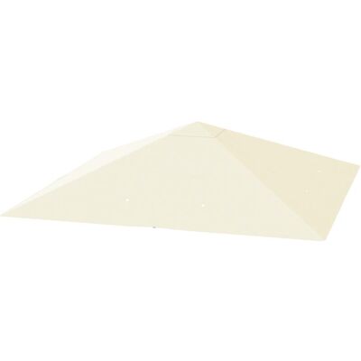 OEM Toit De Pavillon De Jardin 3x3 M Avec 8 Trous De Drainage, En Tissu Oxford 600d, Blanc Crème - Publicité OEM Toit De Pavillon De Jardin 3x3 M Avec 8 Trous De Drainage, En Tissu Oxford 600d, Blanc Crème - Publicité