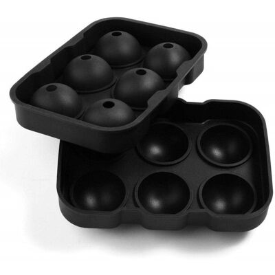Cellfast Lot De Deux Moules À Glaçons En Silicone,six Formes De Glaçons Sphériques,parfait Pour Les Cocktails Au Whisky,avec Couvercles,noir - Publicité Cellfast Lot De Deux Moules À Glaçons En Silicone,six Formes De Glaçons Sphériques,parfait Pour Les Cocktails Au Whisky,avec Couvercles,noir - Publicité