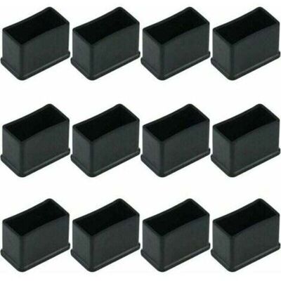 URSUS Lot De 12 Embouts De Protection Rectangulaires En Feutre De Caoutchouc Pour Pieds De Table Ou De Chaise - Noir, 15 X 30 Mm. Publicité URSUS Lot De 12 Embouts De Protection Rectangulaires En Feutre De Caoutchouc Pour Pieds De Table Ou De Chaise - Noir, 15 X 30 Mm. Publicité