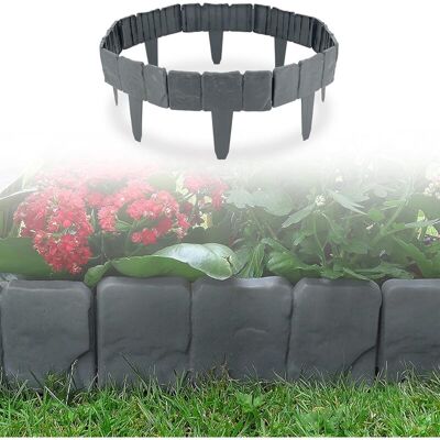 MOXIE Aougo – Bordure De Jardin En Plastique Imitation Pierre – Lot De 10 Éléments Modulables – Résistante Aux Intempéries Et Uv – Longueur Totale 2.5m - Publicité MOXIE Aougo – Bordure De Jardin En Plastique Imitation Pierre – Lot De 10 Éléments Modulables – Résistante Aux Intempéries Et Uv – Longueur Totale 2.5m - Publicité