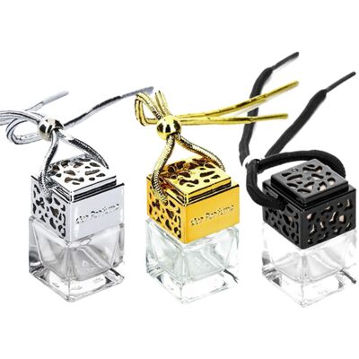 PELTOR Jeffergarden Lot De 3 Flacons De Parfum Vides À Suspendre Dans La Voiture, Diffuseur De Parfum Rechargeable En Verre - Publicité PELTOR Jeffergarden Lot De 3 Flacons De Parfum Vides À Suspendre Dans La Voiture, Diffuseur De Parfum Rechargeable En Verre - Publicité
