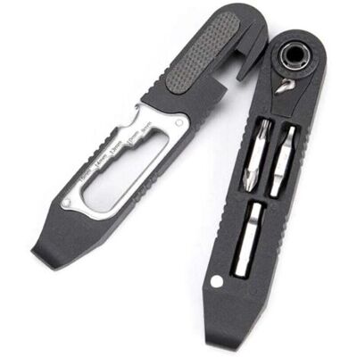 ABYSSE Outil Multifonction 16 En 1 Pour Vélos Avec Cliquet, Démonte-pneu Et Mini Kit De Réparation Pour Chambres À Air Et Crevaisons. Publicité ABYSSE Outil Multifonction 16 En 1 Pour Vélos Avec Cliquet, Démonte-pneu Et Mini Kit De Réparation Pour Chambres À Air Et Crevaisons. Publicité