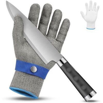 OEM Royaluxe-gants Anti-coupures Niveau 9 - Gants Anti-coupures En Acier Inoxydable - Protection Quotidienne Contre Les Coupures - Pour Fileter, Hacher, Mandoliner, Ouvrir Des Huîtres Et Trancher (l) - Publicité OEM Royaluxe-gants Anti-coupures Niveau 9 - Gants Anti-coupures En Acier Inoxydable - Protection Quotidienne Contre Les Coupures - Pour Fileter, Hacher, Mandoliner, Ouvrir Des Huîtres Et Trancher (l) - Publicité