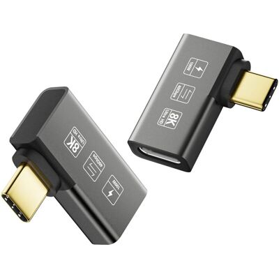 Melissa Usb4 8k Connecteur D'Extension 2pc/pack Coude À 90 Degrés Mâle Et Femelle 4 Compatible Avec Convertisseursde Type C Npterbl - Publicité Melissa Usb4 8k Connecteur D'Extension 2pc/pack Coude À 90 Degrés Mâle Et Femelle 4 Compatible Avec Convertisseursde Type C Npterbl - Publicité
