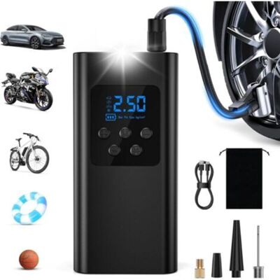 URSUS Gonfleur De Pneus De Voiture, Gonfleur Électrique Rapide Avec Led, Batterie 6000 Mah, 4 Modes Pour Voitures, Vélos, Motos Et Ballons - Publicité URSUS Gonfleur De Pneus De Voiture, Gonfleur Électrique Rapide Avec Led, Batterie 6000 Mah, 4 Modes Pour Voitures, Vélos, Motos Et Ballons - Publicité