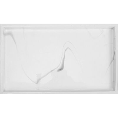 GRASSLIN Plateau De Salle De Bain En Résine Blanc Pour Comptoir, Plateau De Maquillage Décoratif, Multifonction, Accessoire Salle De Bain Pour Rangement De Cosmétiques,'-'- - Publicité GRASSLIN Plateau De Salle De Bain En Résine Blanc Pour Comptoir, Plateau De Maquillage Décoratif, Multifonction, Accessoire Salle De Bain Pour Rangement De Cosmétiques,'-'- - Publicité