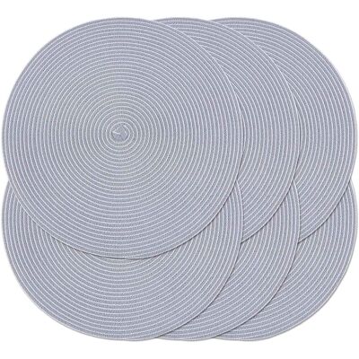 GRASSLIN Lot De 6 Sets De Table Ronds De 38,1 Cm - Résistants À La Chaleur Et Tressés - Sets De Table Durables Pour Intérieure/extérieure - Antidérapants - Sets De Table Pour Salle À Manger (gris'gris/blanc 6 - Publicité GRASSLIN Lot De 6 Sets De Table Ronds De 38,1 Cm - Résistants À La Chaleur Et Tressés - Sets De Table Durables Pour Intérieure/extérieure - Antidérapants - Sets De Table Pour Salle À Manger (gris'gris/blanc 6 - Publicité