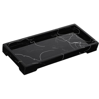 GRASSLIN Plateau De Rangement Design Simple En Céramique Noir Texture Lisse Multi-usage Pour Cosmétiques Et Accessoires Pour Salle De Bain Hôtel Restaurant'-'- - Publicité GRASSLIN Plateau De Rangement Design Simple En Céramique Noir Texture Lisse Multi-usage Pour Cosmétiques Et Accessoires Pour Salle De Bain Hôtel Restaurant'-'- - Publicité
