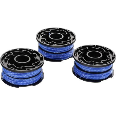 Scotch Aiperq Black+decker Lot De 3 Bobines De Rechange Pour Coupe-bordures, Bobine A Déroulement Automatique, 3 X 12 M De Fil En Nylon, Fil De ⌀1,65 Mm, A6441x3-xj Bleu - Publicité Scotch Aiperq Black+decker Lot De 3 Bobines De Rechange Pour Coupe-bordures, Bobine A Déroulement Automatique, 3 X 12 M De Fil En Nylon, Fil De ⌀1,65 Mm, A6441x3-xj Bleu - Publicité