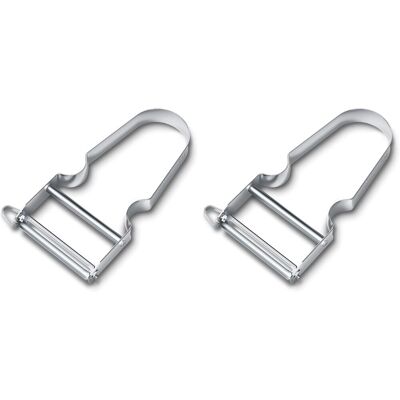 GRASSLIN Lot De 2 Éplucheur, Lame Pendulaire Double Tranchant, Acier Inoxydable, Manche Métal, Usage Quotidien Et Professionnel - Publicité GRASSLIN Lot De 2 Éplucheur, Lame Pendulaire Double Tranchant, Acier Inoxydable, Manche Métal, Usage Quotidien Et Professionnel - Publicité