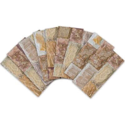MOXIE 27 Pièces Stickers Carrelage Rectangulaire Auto-adhésif En Pvc, Autocollant En Tuile Imperméable Effet 3d, Carreaux Adhésif Pour Salle De Bain Cuisine, 20x10cm Pierre Marron - Publicité MOXIE 27 Pièces Stickers Carrelage Rectangulaire Auto-adhésif En Pvc, Autocollant En Tuile Imperméable Effet 3d, Carreaux Adhésif Pour Salle De Bain Cuisine, 20x10cm Pierre Marron - Publicité