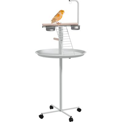 Generic Mangeoire À Oiseaux Sur Pied Avec 4 Roulettes Perchoir 2 Bols Amovibles Plateau Rond Acier Inoxydable Ø 60 X 138h Cm Blanc - Publicité Generic Mangeoire À Oiseaux Sur Pied Avec 4 Roulettes Perchoir 2 Bols Amovibles Plateau Rond Acier Inoxydable Ø 60 X 138h Cm Blanc - Publicité