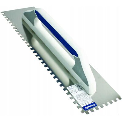 Kubala Spatule en Acier Inoxydable - Dents 8x8mm, 130x480mm - Spatule - Publicité Kubala Spatule en Acier Inoxydable - Dents 8x8mm, 130x480mm - Spatule - Publicité