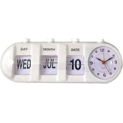 PELTOR Jeffergarden Calendrier Réveil Forme Innovante Décoratif Saut Bureau Pour La Maison Salon Chambre Bureau Blanc - Publicité PELTOR Jeffergarden Calendrier Réveil Forme Innovante Décoratif Saut Bureau Pour La Maison Salon Chambre Bureau Blanc - Publicité