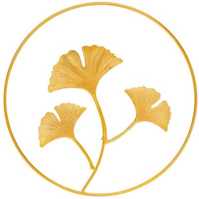 MOXIE 2 Pcs Décoration Murale En Métal Feuilles De Ginkgo Feuilles Décoration Et Paume Murale Décoration Décoration Murale Ronde - Publicité MOXIE 2 Pcs Décoration Murale En Métal Feuilles De Ginkgo Feuilles Décoration Et Paume Murale Décoration Décoration Murale Ronde - Publicité