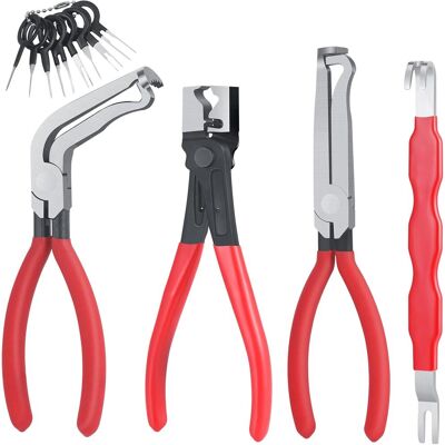 Generic 4 Pièces Pinces De Déconnexion Électrique, Pinces À Tronçonner Avec 8 Outils De Démontage De Bornes, Séparateur De Connecteur Électrique Automobile - Publicité Generic 4 Pièces Pinces De Déconnexion Électrique, Pinces À Tronçonner Avec 8 Outils De Démontage De Bornes, Séparateur De Connecteur Électrique Automobile - Publicité