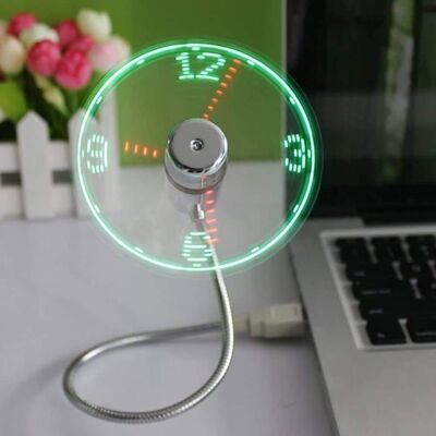 Cellfast Ventilateur Usb - Xvx - Mini Ventilateur D'Horloge Led - Flexible - Économie D'Énergie - 60 Db - Publicité Cellfast Ventilateur Usb - Xvx - Mini Ventilateur D'Horloge Led - Flexible - Économie D'Énergie - 60 Db - Publicité