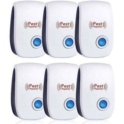 ACKERMAN Répulsif À Ultrasons Pour Souris, Lot De 6, Efficace Contre Les Souris, Rats, Mouches, Moustiques, Insectes Nuisibles, Araignées Et Cafards, Sûr Et Non Toxique - Publicité ACKERMAN Répulsif À Ultrasons Pour Souris, Lot De 6, Efficace Contre Les Souris, Rats, Mouches, Moustiques, Insectes Nuisibles, Araignées Et Cafards, Sûr Et Non Toxique - Publicité