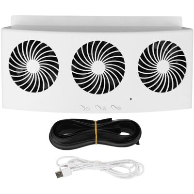 MOXIE Sjlerst Ventilateur D'Échappement De Voiture 4000 Tr/min, 3 Ventilateurs, 2 Niveaux, Faible Bruit, Bonne Dissipation De La Chaleur, Radiateur De Voiture Alimenté Par Usb, Pour Toutes Les Voitures - Publicité MOXIE Sjlerst Ventilateur D'Échappement De Voiture 4000 Tr/min, 3 Ventilateurs, 2 Niveaux, Faible Bruit, Bonne Dissipation De La Chaleur, Radiateur De Voiture Alimenté Par Usb, Pour Toutes Les Voitures - Publicité