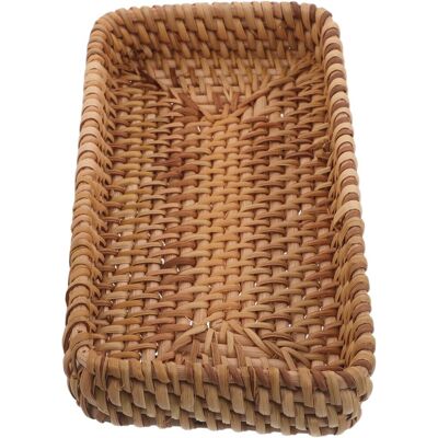 GRASSLIN Plateau Rectangulaire Pour Salle De Bain En Rotin Plateau De Toilette Pour Organiser Cosmétiques Et Fruits Comptoir'-'- - Publicité GRASSLIN Plateau Rectangulaire Pour Salle De Bain En Rotin Plateau De Toilette Pour Organiser Cosmétiques Et Fruits Comptoir'-'- - Publicité