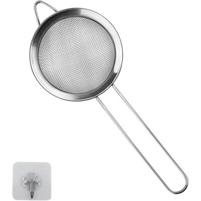 GRASSLIN 1 Passoire Acier Inoxydable Mailles Fines, Poignée Longue, Crochet Suspension, Pour Thé, Café, Cuisine - Publicité GRASSLIN 1 Passoire Acier Inoxydable Mailles Fines, Poignée Longue, Crochet Suspension, Pour Thé, Café, Cuisine - Publicité