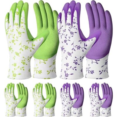 Generic Gants De Jardinage Pour Femmes Et Hommes,6/3 Paires De Gants De Jardin Avec Revêtement En Latex Antidérapant, Taille Moyenne,confortable, Antidérapant - Publicité Generic Gants De Jardinage Pour Femmes Et Hommes,6/3 Paires De Gants De Jardin Avec Revêtement En Latex Antidérapant, Taille Moyenne,confortable, Antidérapant - Publicité