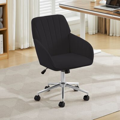 OEM Höhenverstellbarer Bürodrehstuhl Für Zuhause Und Schlafzimmer, Ergonomischer Drehstuhl Mit Rückenlehne, Geeignet Für Langes Sitzen.schwarz - Publicité OEM Höhenverstellbarer Bürodrehstuhl Für Zuhause Und Schlafzimmer, Ergonomischer Drehstuhl Mit Rückenlehne, Geeignet Für Langes Sitzen.schwarz - Publicité