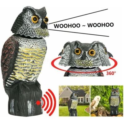 Scotch Effaroucheur D'Oiseau Réaliste Avec Tête Rotative – Répulsif Léger En Plastique – Protection Antiparasitaire Pour Jardin – Hibou Décoratif - Publicité Scotch Effaroucheur D'Oiseau Réaliste Avec Tête Rotative – Répulsif Léger En Plastique – Protection Antiparasitaire Pour Jardin – Hibou Décoratif - Publicité
