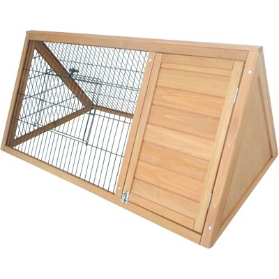 HEAT Cage Triangulaire Au Sol, Enclos Extérieur À Double Porte, Idéale Pour Lapins, Poules Et Tortues. Dimensions : 116 Cm (l) X 62,2 Cm (l) X 52,5 Cm (h). En Pin Massif. Publicité HEAT Cage Triangulaire Au Sol, Enclos Extérieur À Double Porte, Idéale Pour Lapins, Poules Et Tortues. Dimensions : 116 Cm (l) X 62,2 Cm (l) X 52,5 Cm (h). En Pin Massif. Publicité
