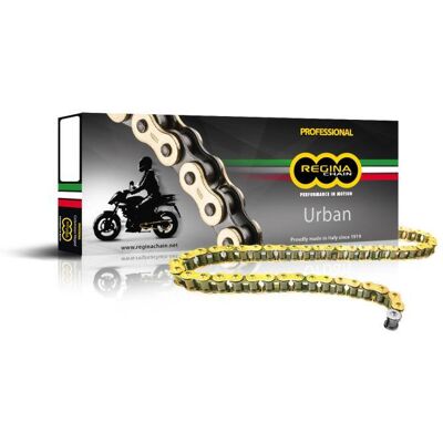 REGINA Chaine 420-oro - 138 Maillons - Sans Joints Toriques - Urban - Publicité REGINA Chaine 420-oro - 138 Maillons - Sans Joints Toriques - Urban - Publicité