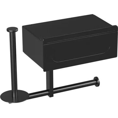 Generic Porte-papier Toilette, Sans Perçage, Avec Boîte À Lingettes Humides, Étagère Et Tiroir, Pour Le Rangement De Papier Toilette, Noir - Publicité Generic Porte-papier Toilette, Sans Perçage, Avec Boîte À Lingettes Humides, Étagère Et Tiroir, Pour Le Rangement De Papier Toilette, Noir - Publicité