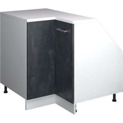 Meuble De Cuisine D'Angle Pour Combles R-line, Béton Noir, 75.6cm 1 Porte, 60 Cm De Profondeur, Vicco - Publicité Meuble De Cuisine D'Angle Pour Combles R-line, Béton Noir, 75.6cm 1 Porte, 60 Cm De Profondeur, Vicco - Publicité
